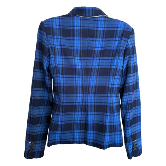 Merona Blue Plaid Flannel Tailored Fit  Blazer - Picture 4 of 13